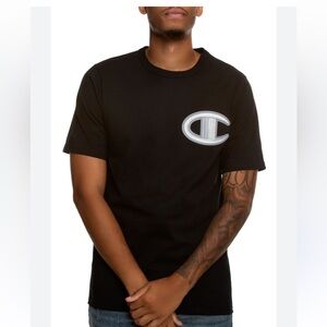Champion Men’s Black Logo Crewneck T-Shirt L